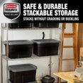 thumbnail image 4 of Rubbermaid Roughneck Tote 14 Gal Storage Container, Black/Cool Gray, 6 Pack, 4 of 7