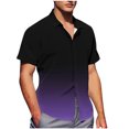 thumbnail image 1 of Pisexur Shirts for Man T Hommes Mode Décontractée Col Rabattu Imprimé Manches Courtes Chemise Boutonnée Blouse Violet,3TG Chemises de Golf Hommes & Chemises Hommes, 1 of 7