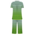 thumbnail image 4 of Jamicy Pyjama Confortable pour Femmes Ensemble Mode Décontracté Ample Imprimé Imprimé Col Rond Boutonné Manches Courtes Haut avec Pantalon Court Ensemble de Pyjama pour Femmes, 4 of 5