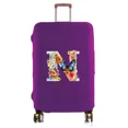 thumbnail image 1 of Travel Luggage Cover Baggage Suitcase Protector Washable Reusable Dustproof Scratch-proof Suitcase Cover Butterfly Print Pattern 8butterfly letter N M, 1 of 6