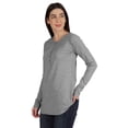 thumbnail image 3 of Inkmeso Tshirt With Buttons Jersey Tee Long Sleeve Top For Women, 3 of 8