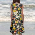 thumbnail image 4 of Ovzne Robes d'Été pour Femmes Robe d'Été Mode Féminine Vacances Été Couleur Unie Sans Manches Fête Plage Robe Grande Taille Maxi Robe Imprimée Liquidation, 4 of 6