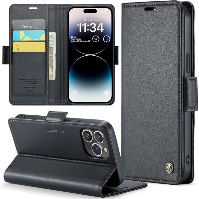Cover for iPhone 14 Pro Max Wallet Case with Card Holder, Kickstand RFID Blocking Magnetic Closure Shockproof Protective PU Leather Case for iPhone 14 Pro Max Flip Wallet
