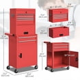 thumbnail image 3 of HOMCOM Tool Cabinet with 6 Drawers, 3-in-1 Rolling Tool Chest with Wheels, 3 of 10