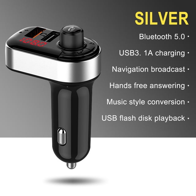 HOARBOEG USB In-Car Adapter Wireless Bluetooth Kit QC3.1 Fast USB Charger Hands FM Bluetooth Transmitter Clearance Sale Holiday Gifts