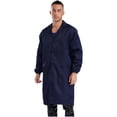 thumbnail image 3 of Jizyo Unisex Mens Womens Long Sleeve Dustproof Lab Jacket Resistant Work Coat Workshop Uniform Navy Blue 175, 3 of 6