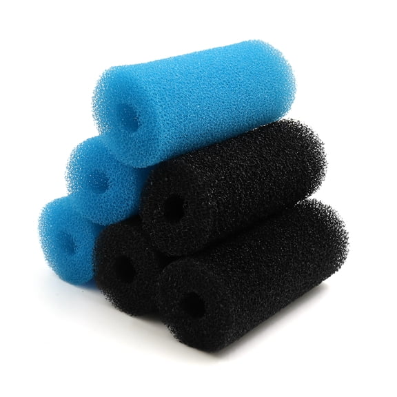 Unique Bargains 6pcs 2.6inch Diameter Cylinder Aquarium Pre-Filter Sponge Filter Cartridges