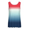 thumbnail image 5 of UPPADA Camisoles d'Été pour Femmes Col Rond Coupe Ample T-Shirts Décontractés Mode Sans Manches Vêtements de Plage Ourlet Fluide Chandails à Enfiler Hauts Plage Boho Vêtements Femmes Liquidation Vêtements Rouge,G, 5 of 5