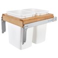 thumbnail image 1 of Rev-A-Shelf Poubelle à Montage Supérieur à Double Tiroir sous Armoire, 35 Qt, 4WCTM-21DM2-495-FL, 1 of 8