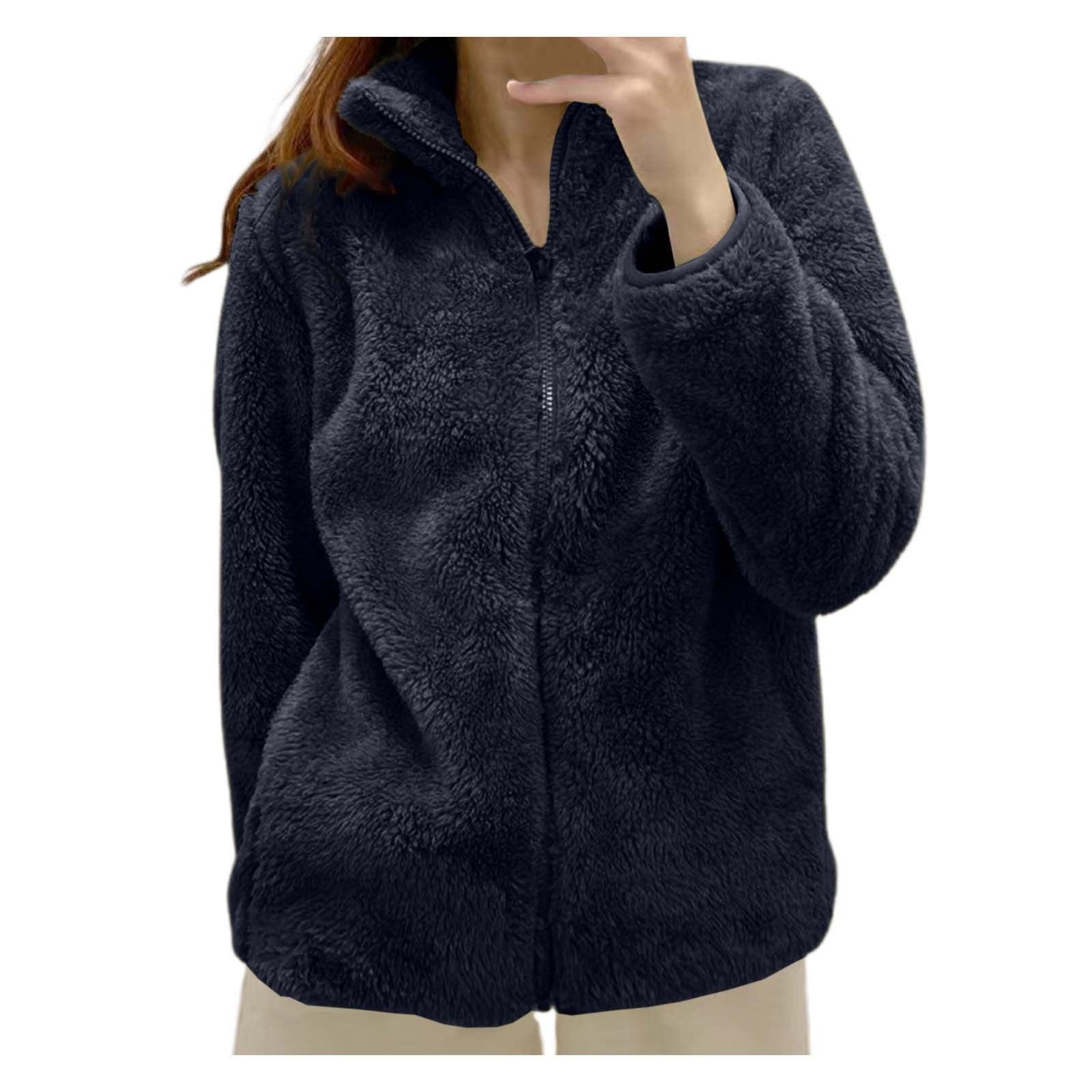 2025 Veste Unie pour Femmes Veste de Course pour Femmes Col à Fermeture Éclair Douillette en Molleton Veste Ajustée pour Femmes Vêtements d'Extérieur