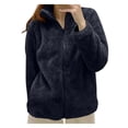thumbnail image 1 of 2025 Veste Unie pour Femmes Veste de Course pour Femmes Col à Fermeture Éclair Douillette en Molleton Veste Ajustée pour Femmes Vêtements d'Extérieur, 1 of 3