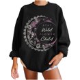 thumbnail image 1 of Pompotops Sweat-Shirt Ample à Manches Longues en Polaire pour Femmes, 1 of 6