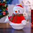 thumbnail image 3 of Stuffed Doll Embroidery Eyes Funny Expression 3D Scarf Snowman Stuffed Toy for Home, 3 of 8