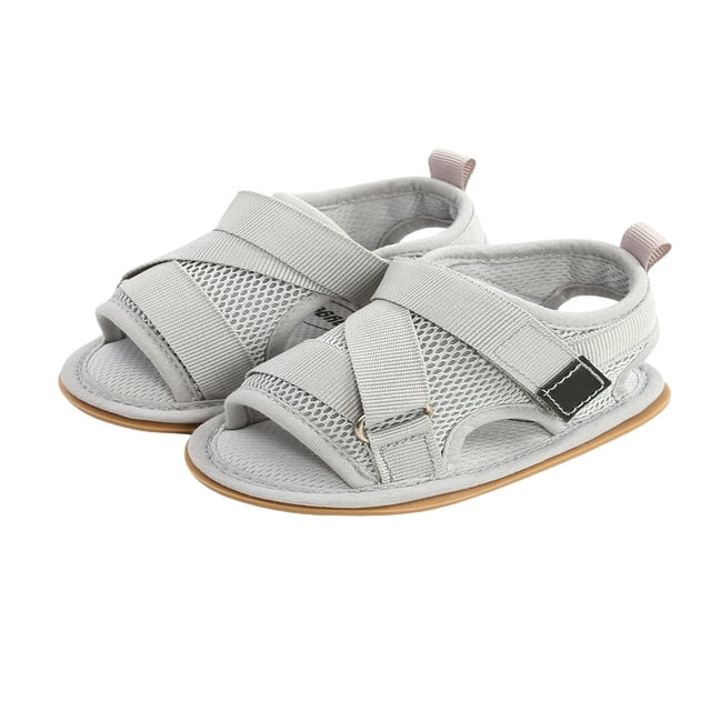 Baby Sandals Summer Baby Girls Solid Color Soft Sole Shoes
