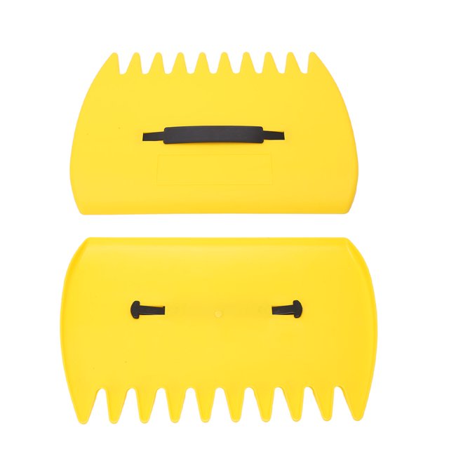 Griffes de Râteau à Main, 2PCS Résistant à l'Usure Facile à Saisir les Dents Dentelées d'Agrippe-feuilles d'Automne avec Sangle Latérale Réglable pour la Collecte des Débris de Jardin