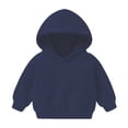 thumbnail image 1 of PMVFHDE Chandails à Col Rond en Liquidation Fille Graphique Tout-Petit Garçons Filles Chandail Chandail Enfants Uni Plus Bébés Haut à Capuche Coloré Hauts Filles Chandails de Noël, Marine, 12-18 Mois, 1 of 3