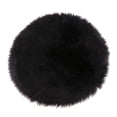 thumbnail image 2 of GUOOL Round Chair Seat Cushion Pad Artificial Sheepskin Floor Area Rug Black 33cm, 2 of 9