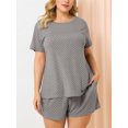 thumbnail image 2 of GRACE & GRANDEUR Pyjama de Nuit à Pois à Manches Courtes pour Femme Grande Taille, 2 of 6