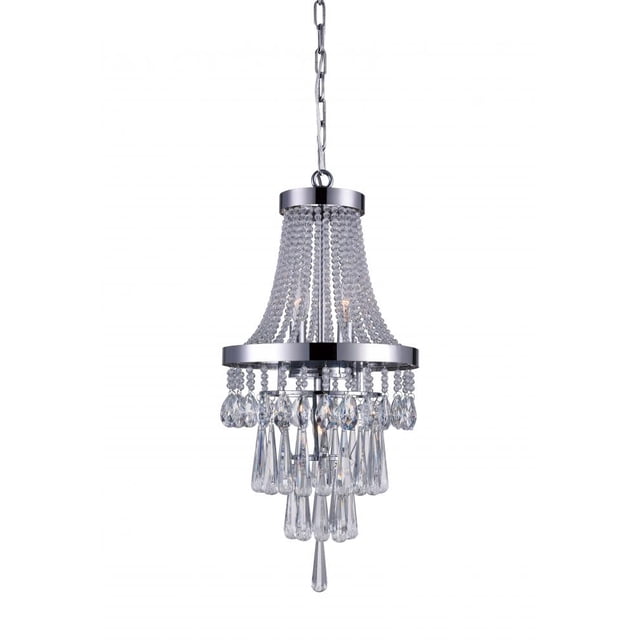 3 Light Chandelier with Chrome finish
