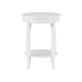 thumbnail image 2 of Bowery Hill Table d'Appoint Ronde Contemporaine en Bois avec Tablette, Blanc, 2 of 12