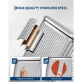 thumbnail image 4 of 50L Fluted Stainless Steel Step Trash Can, Soft Close, Removable Inner Bucket, Fingerprint-Proof & Rust-Resistant, Anti-Slip Base, Stay-Open Lid, 42.8*35.5*62cm, 4 of 6