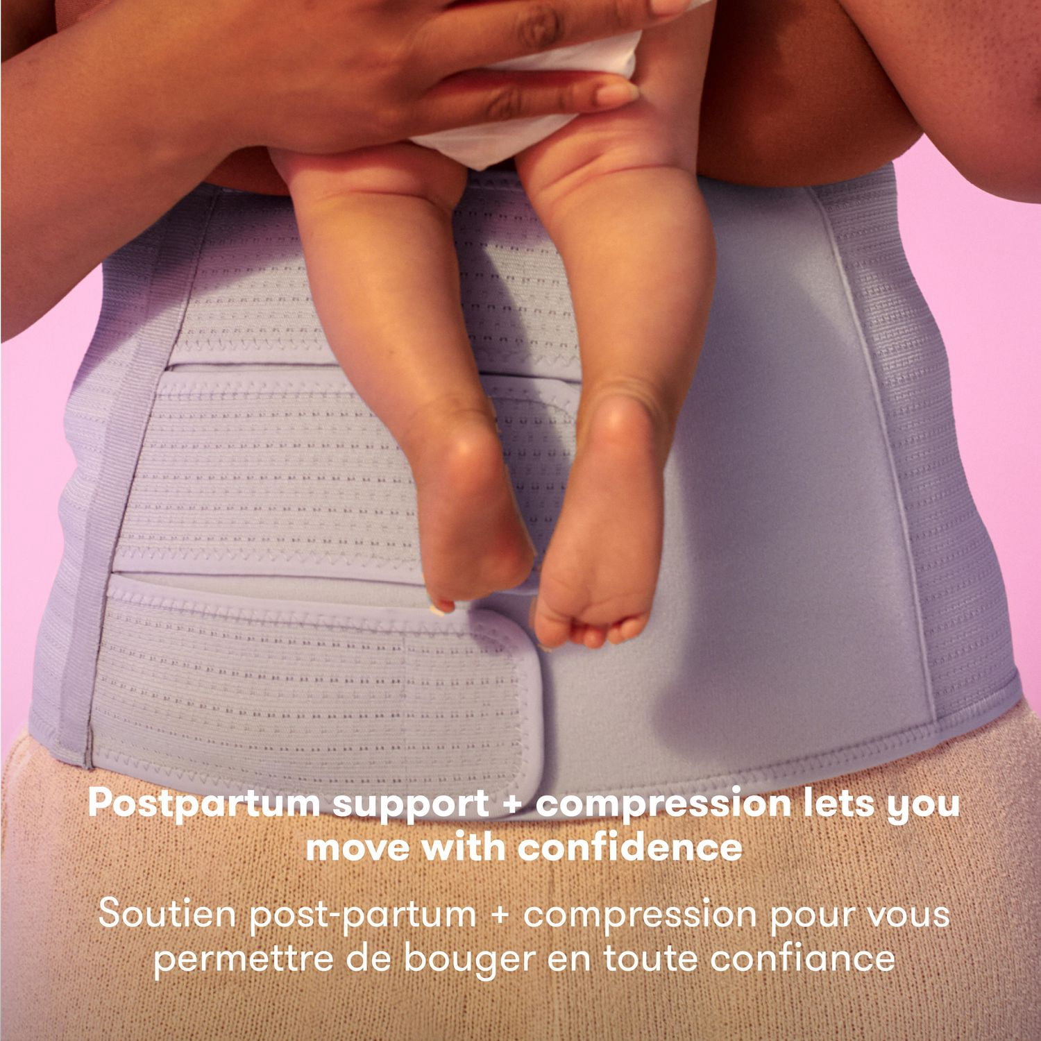 Frida Mom - Classeur de soutien abdominal post-partum pour récupération post-partum, pour un accouchement naturel et une récupération par césarienne, enveloppe de compression réglable de 22,9 cm de ha