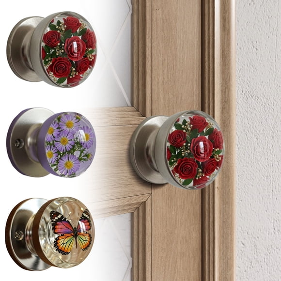 Bowayaoa Decorative Door Handles Single Durable Brass Handle for Bedroom Bathroom Entrance Modern Home Hardware