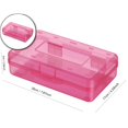 thumbnail image 1 of Dvruxg Plastic Cosmetics Case, Large Capacity Box, Hard Crayon Box Storage with Snap-Tight Lid for Office Supplies(Red), 1 of 5