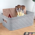 thumbnail image 4 of Sterilite 10 x 8 x 4.25 Inch Woven Rectangular Short Basket (24 Pack), 4 of 11