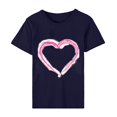 thumbnail image 4 of Pisexur T-shirt de la Saint-Valentin Haut T-shirt de la Saint-Valentin pour Femme Amour Imprimé T-shirt à Manches Courtes Haut à Manches Courtes Col Rond Haut/chemise, 4 of 5