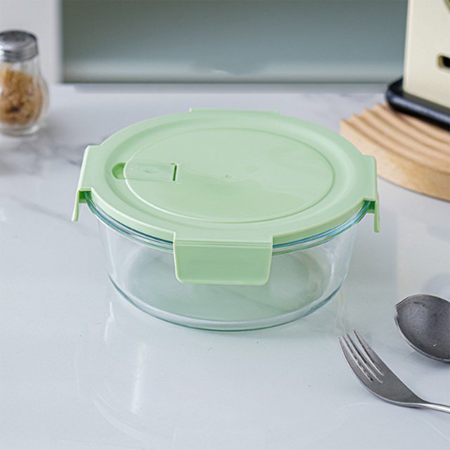Birdeem Premium Glass Bento Box, Microwave Safe Lunch Container for Students and Office, Reusable Meal Prep Box with Secure Lid, Dishwasher Safe and Easy to Clean