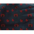 thumbnail image 4 of oneOone Georgette Viscose Teal Blue Fabric Red Insect Craft Projects Decor Fabric Printed By The Yard 42 Inch Wide, 4 of 4