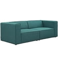thumbnail image 2 of Modway Mingle 2-Piece Fabric Upholstered Loveseat in Teal Finish, 2 of 5