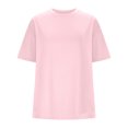 thumbnail image 3 of Plebaso T-Shirts Surdimensionnés pour Femmes 2025 Manches Courtes Hauts Amples Col Rond Décontracté Uni T-Shirts Basiques pour Femmes, 3 of 5