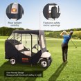 thumbnail image 4 of VEVOR Golf Cart Enclosure, 600D Polyester Driving Enclosure with 4-Sided Transparent Windows, 2 Passenger Club Car Covers Universal Fits, 4 of 9