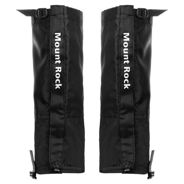 Unique Bargains Leg Gaiters, Waterproof Shoe Covers Adjustable Snow Boot Gaiter, Black, XS