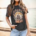 thumbnail image 2 of LUOGENLI T-shirts pour Femme pour Femmes T-Shirt Décontracté Imprimé à Col Rond Uni à Manches Courtes T-Shirt pour Femmes T-shirts Graphiques T-shirts de la Saint-Valentin Gris P, 2 of 4