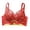 Red, variant on Women's Full Coverage Floral Lace Bra, Comfortable Wireless Padded Lifting Comfort Everyday Bra for A-C Cup