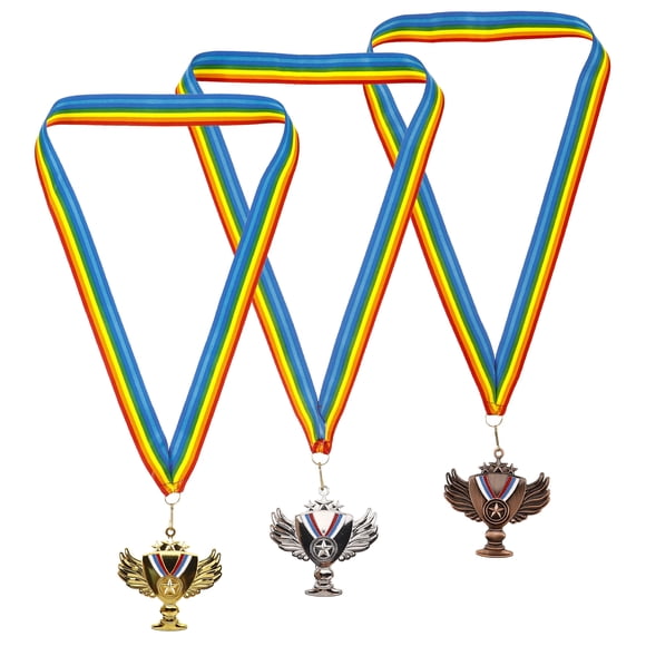 3pcs Award Medals Award Trophy Medals Balls Sports Award Medals Sports Winner Award Medals Hanging Award Medals Party Favors