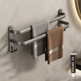 thumbnail image 1 of RKSTN Bathroom Hanging Rod Gray Towel Rack Without Punching Storage Rack For Storage Bathroom Hanging Rack Wall Mounted Bathroom Towel Hanging Rod Pole Hook-in-1, 1 of 5