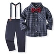 thumbnail image 1 of RXIRUCGD Cardigan à Manches Longues pour Enfants avec Col Rabattu et Nœud (Marine, Taille:100), 1 of 8