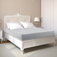 thumbnail image 2 of Bamboo Fitted Sheet Soft Silky Cooling Sheets with 16" Deep Pocket Light Gray Full, 2 of 7