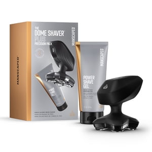 MANSCAPED The Dome Shaver Plus Precision Pack, Men's Electric Head Shaver, Wet/Dry Cordless Bald Trimmer with Power Shave Gel