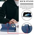 thumbnail image 4 of Compatible avec iPhone 12 Pro Étui Portefeuille Premium Fermeture Éclair Grand Espace Flip PU Cuir, 4 of 5