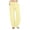 Yellow, variant on Timegard Cotton Linen Pants for Women Elastic Waist Drawstring Fall Travel Casual Pants with Pockets