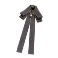 thumbnail image 2 of KLKCMS Bowknot Brooch Pin Collar Elegant Ribbon Brooches Ribbon Bow Tie Brooch Neck Tie Gray, 2 of 9