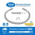 thumbnail image 3 of MedicEngraved Bracelet d'Alerte Médicale Personnalisé en Acier Inoxydable - Maillon Gourmette 5 mm, 3 of 8