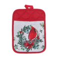 thumbnail image 1 of Christmas Pot Holder With Pocket Cardinal Wreath - Set of 4, 1 of 2