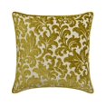 thumbnail image 1 of The HomeCentric Cushion Cover, Green Pack of 2, 18"x18" (45x45 cm) Throw Pillows, Velvet Velvet Throw Pillows For Couch, Floral Pattern Modern Style Easter - Chartreuse Flowery, 1 of 3