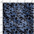 thumbnail image 2 of Soimoi Blue Moss Georgette Fabric Leopard Animal Skin Fabric Prints By Yard 42 Inch Wide, 2 of 3